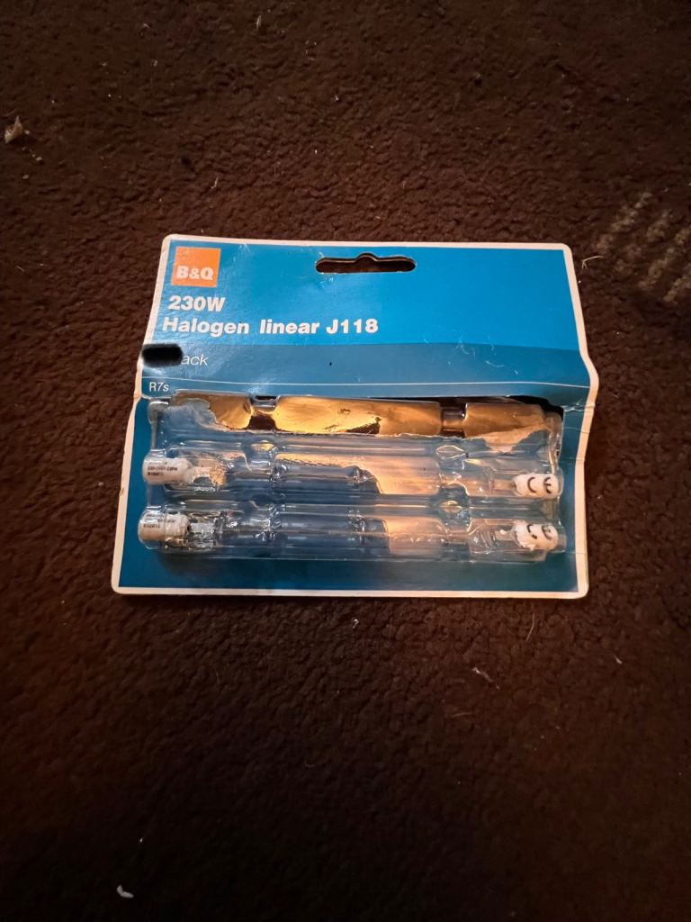 B&Q 230W Halogen linear J118 R7s light bulbs 