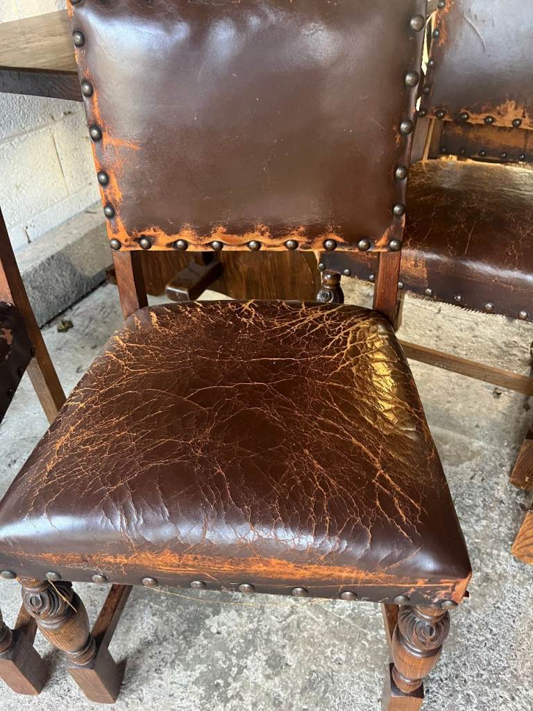6 antique dinning chairs