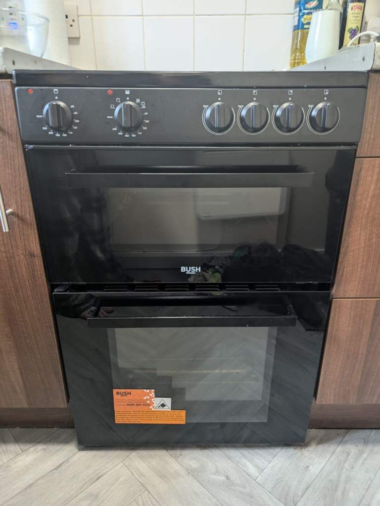 Electric Oven/Cooker - Bush CTFS60TWNECW 60cm Twin Cavity