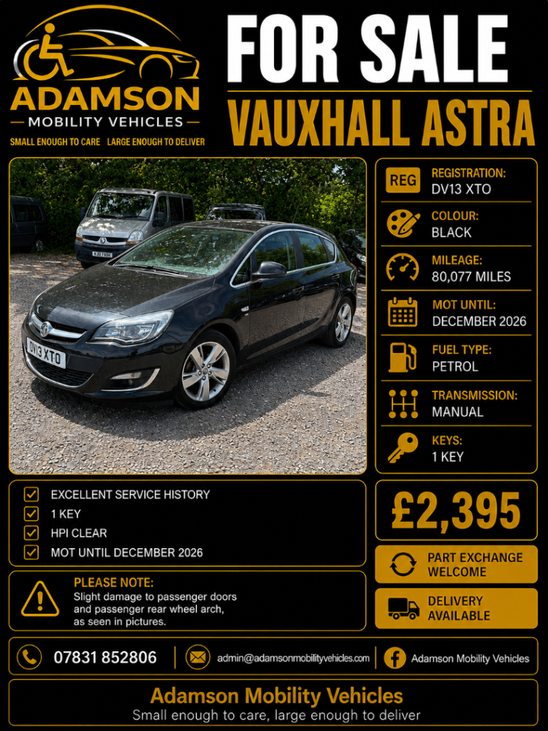 Vauxhall, ASTRA, Hatchback, 2013, Manual, 1598 (cc), 5 doors