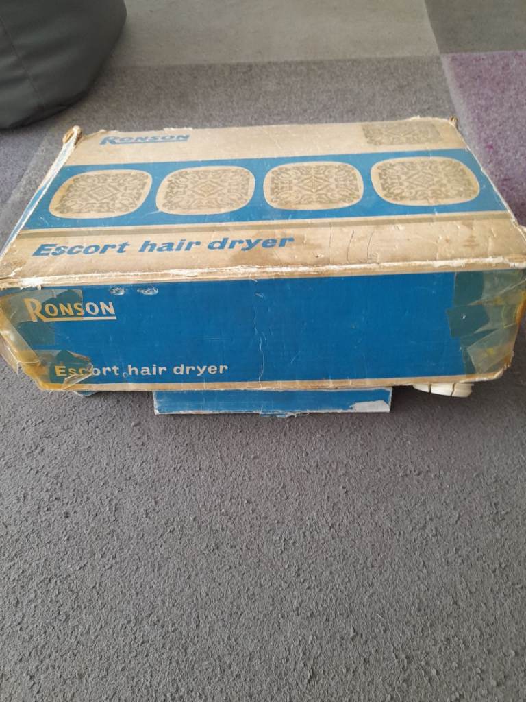 Ronson Escort Vintage Hair Dryer with Original Box