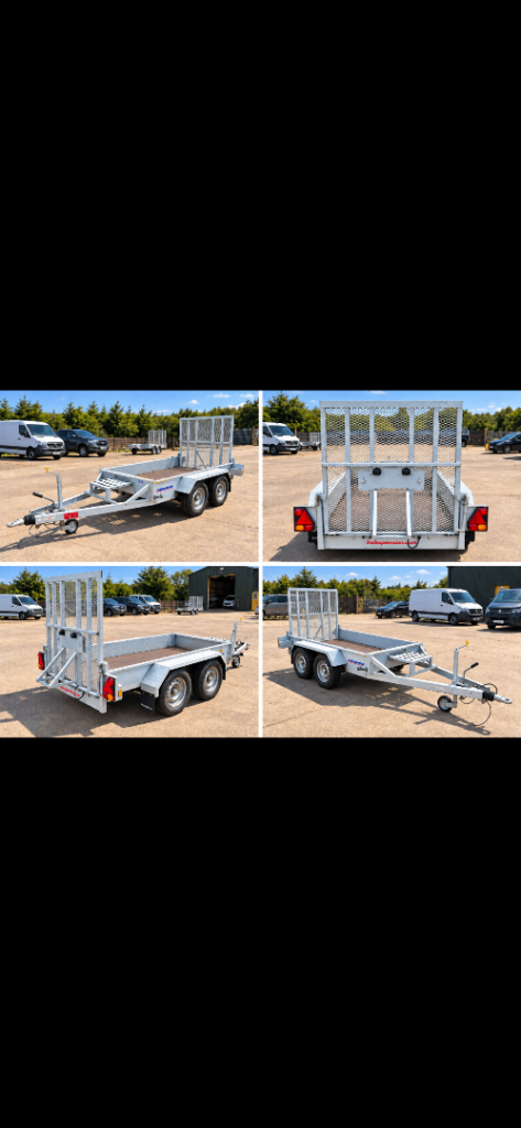 2021 Indespension 2700kg Plant Trailer – 8ft x 4ft Bed – Ring & Pin Hitch – 4 New Tyres