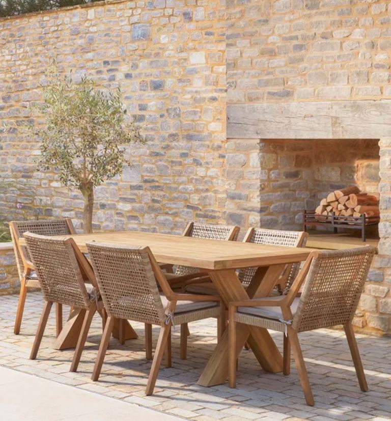 Cox & Cox Positano Cross Legged Dining Table