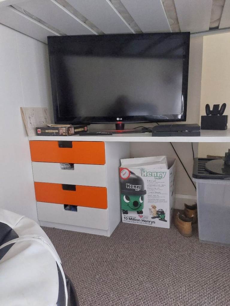 IKEA STUVA Loft Bed with Desk and Storage – Good Condition