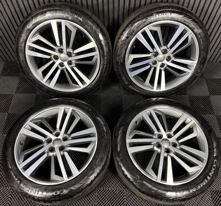 20'' GENUINE AUDI Q5 5 TRIPLE SPOKE GREY SQ5 S LINE ALLOY WHEELS TYRES ALLOYS