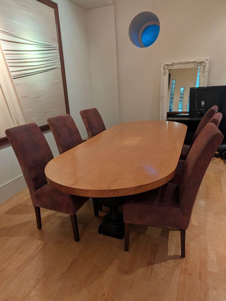 Luxury Dining Table. 8ft long. Solid wood