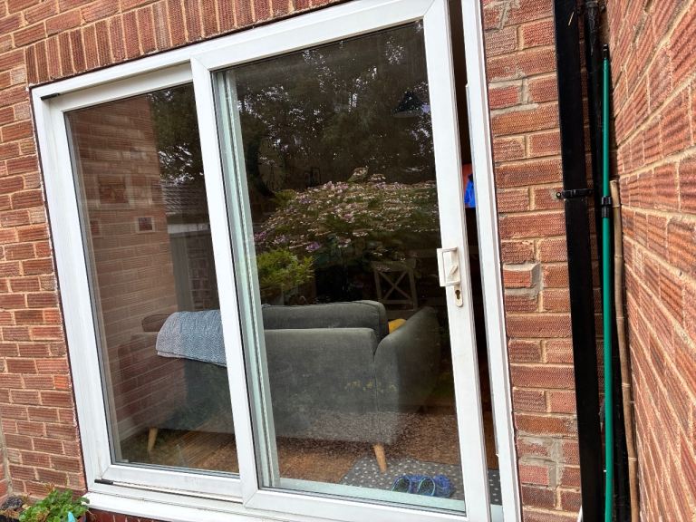 UPVC Sliding Patio Door Window Twin Pane Glass