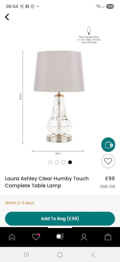 Laura Ashley humby lamp