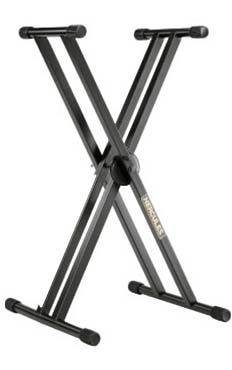 image for Hercules KS140B Double Braced Keyboard/Piano Stage Stand - never used since purchase.