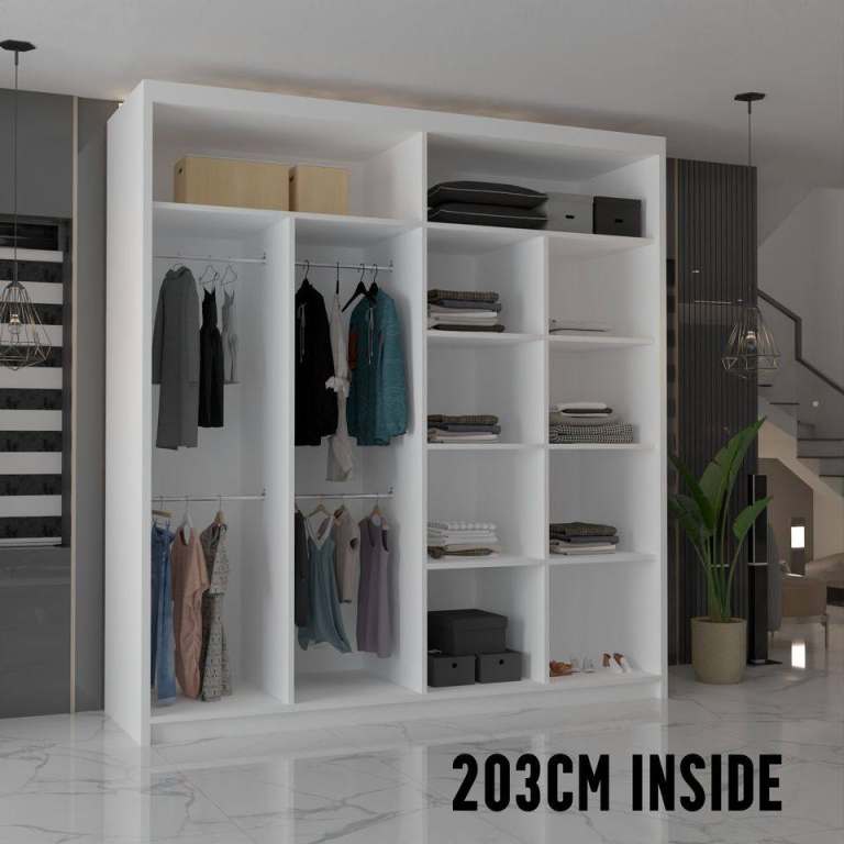 Large Mirrored Sliding Door Wardrobe – As Good As New