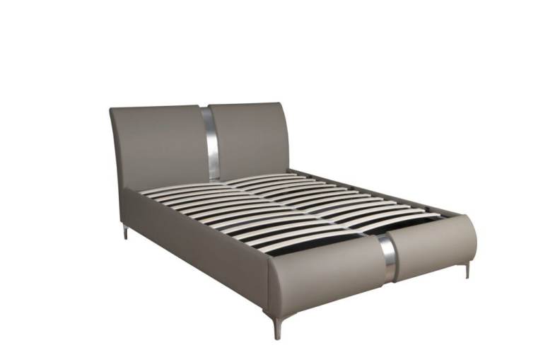 Ariana Ottoman Taupe PU Bed ALL SIZES