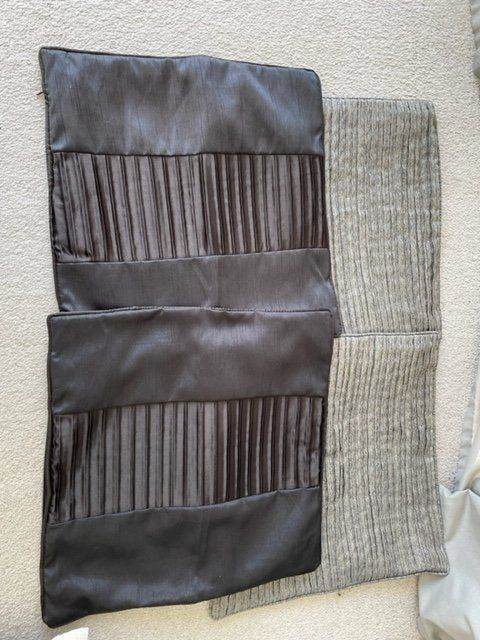 image for Black & Grey Cushion Covers x 4