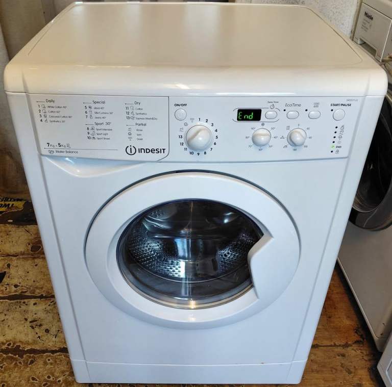 Indesit all in one washer dryer 7kg wash 5kg dry