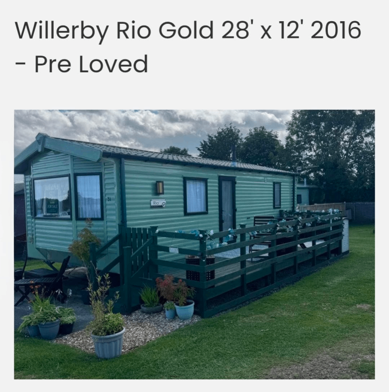 Willerby Rio Gold Static Caravan 2016