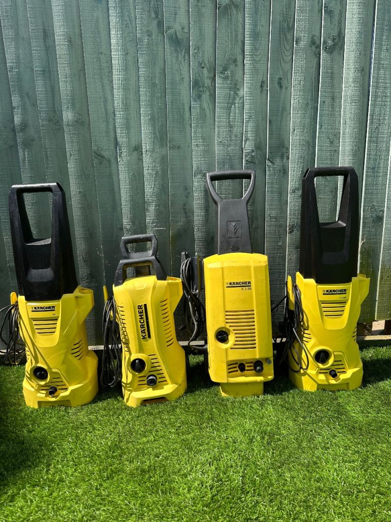 Four Karcher pressure washers, spares or repairs
