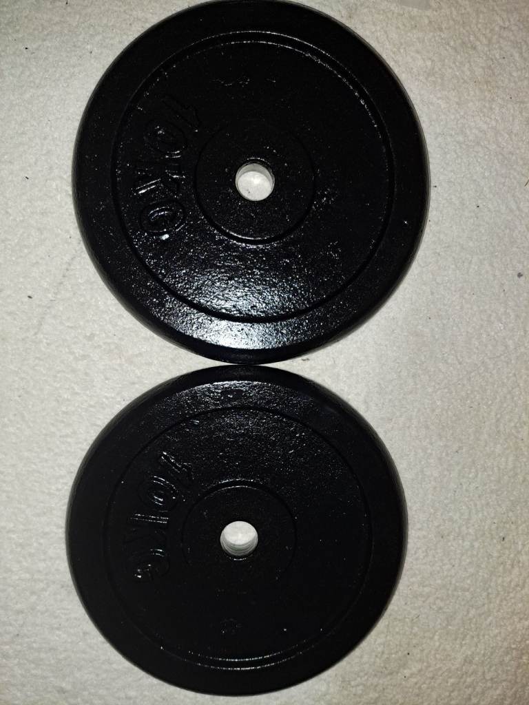 2x10kg weight plates 