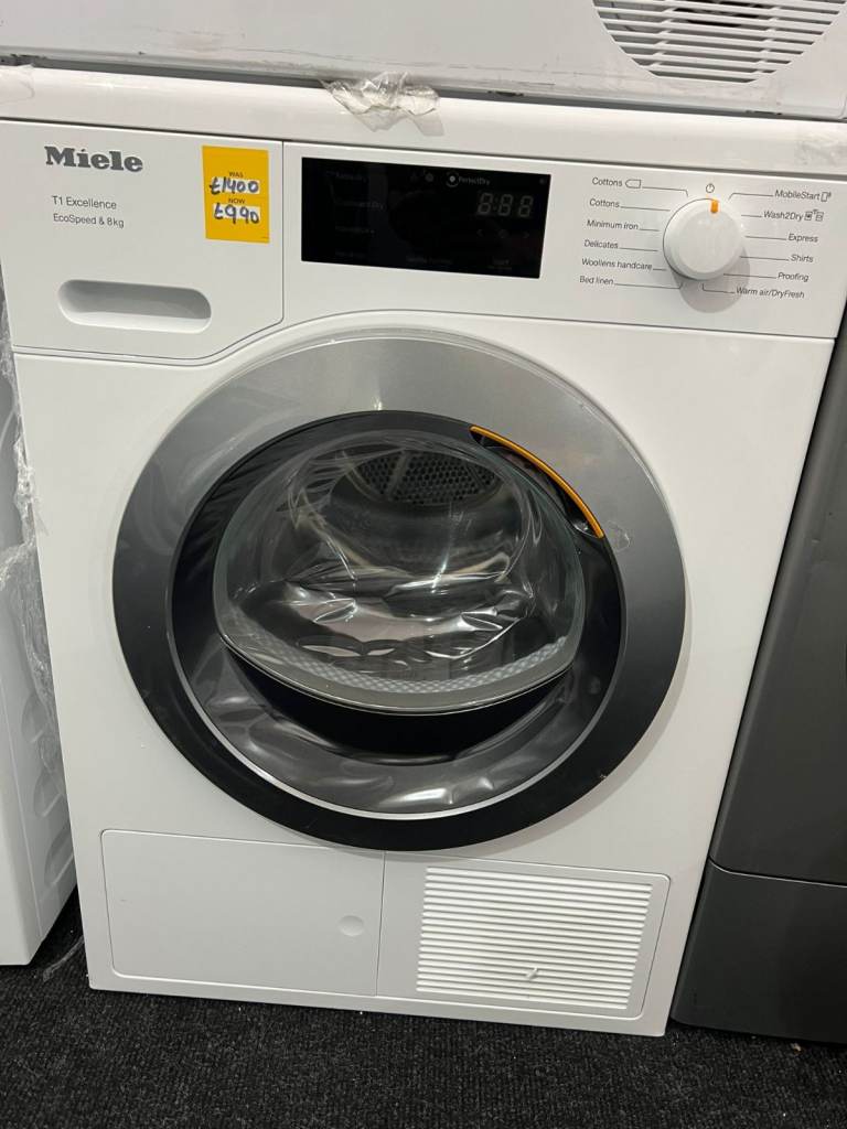 Miele TEC645 WP Heat Pump Tumble Dryer, 8kg, White, A+++ Rated £990__