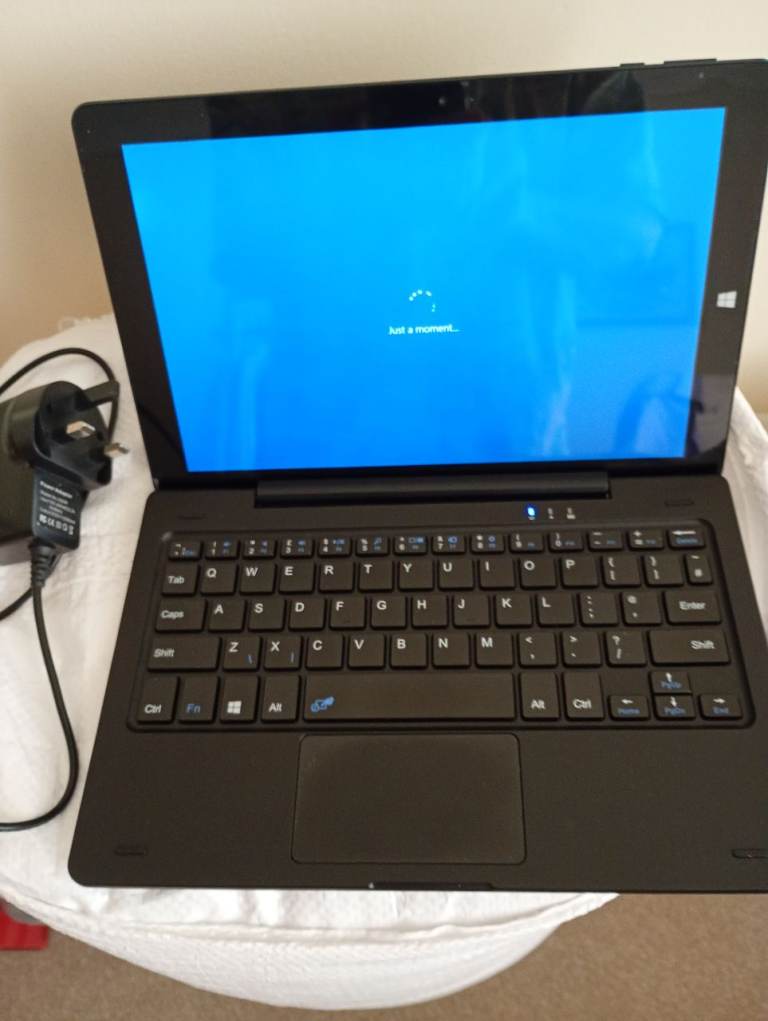 Black Laptop/Tablet Model Entity 10.1" YU617 Running Windows 10 – Good Condition