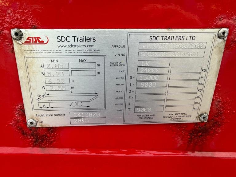 2015 SDC MULTIFUNCTION 4 AXLE TRAILER ...SPLITS 