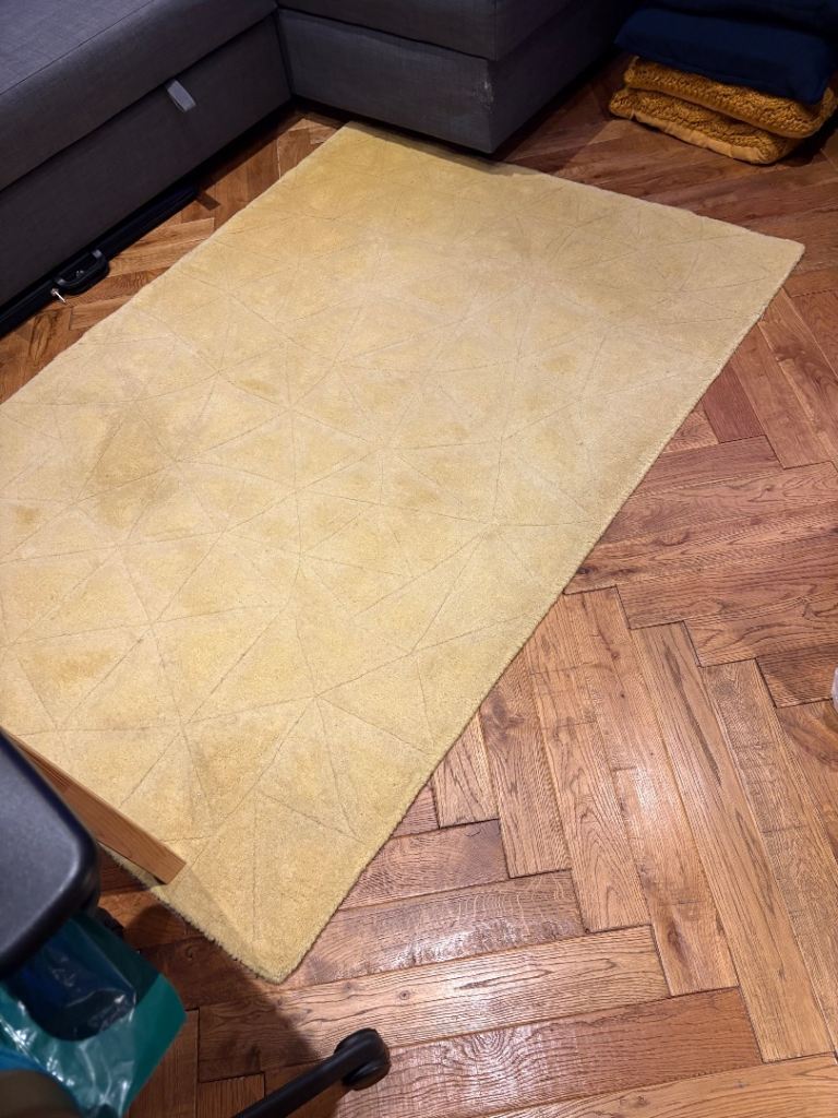 Yellow Made-com Wool Rug 120 x 170cm