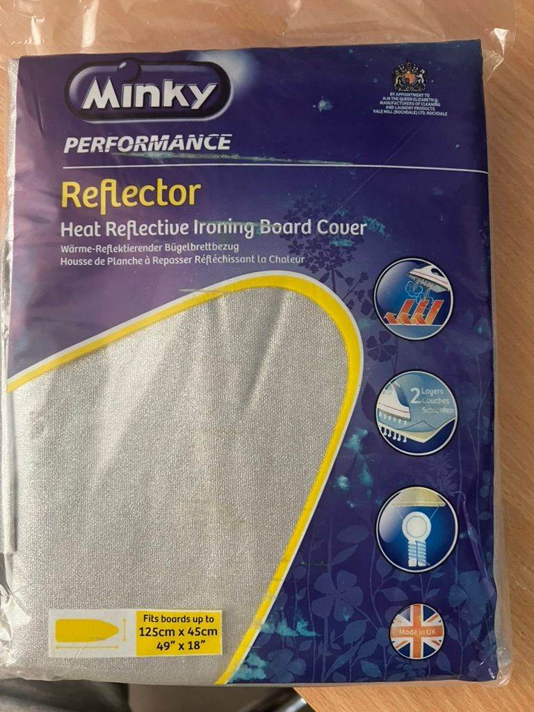Minky Performance Heat Reflective Ironing Board Cover - 125 x 45 cm
