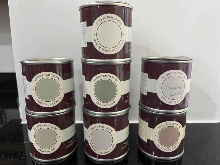 Farrow and ball paint samples