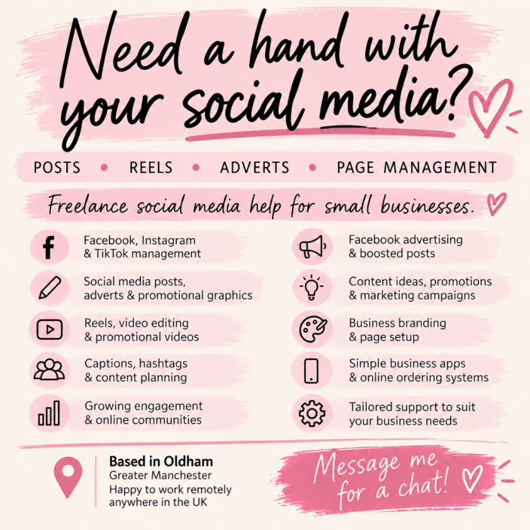 Social Media Help for Small Businesses | Posts, Reels & Adverts