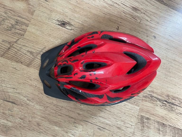 Red Bike Helmet – Fair Condition, Adjustable
