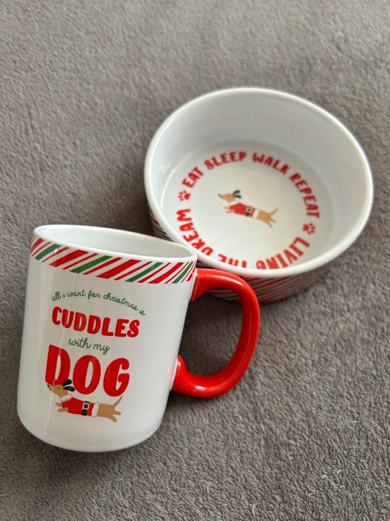 image for Pets at Home Christmas Dog Bowl and Mug Set