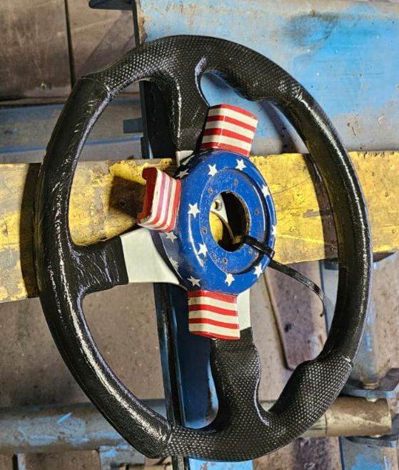 Steering wheel  American flag