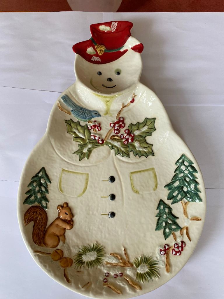 Christmas, Tracy Porter Jolly Ol' Snowy Large Snowman Christmas Plate