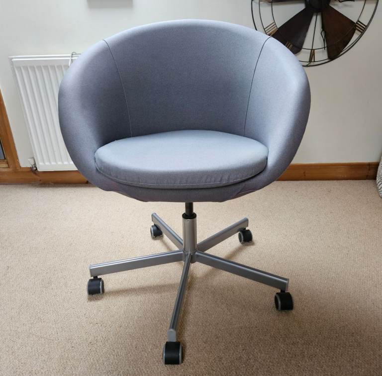 image for Ikea grey office swivel desk chair
