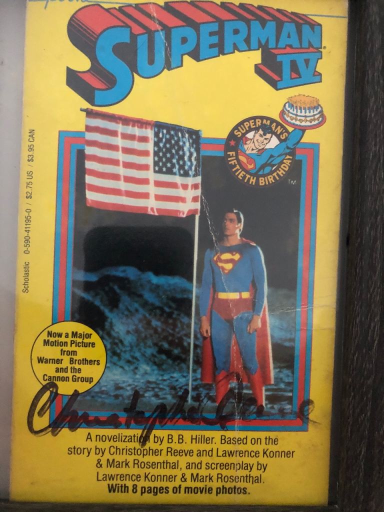 Signed Superman IV Movie Novelization Book – Good Condition