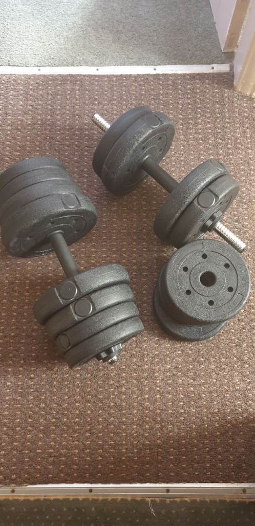image for DUMBELLS WITH WEIGHTS BRANDNEW 