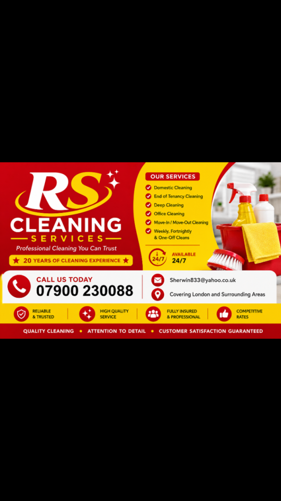 RS CLEANING SERVICES/ DOMESTIC, END OF TENANCY 