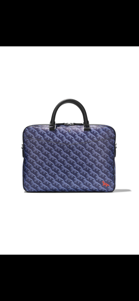 Montblanc x Maison Kitsuné Document Case Navy Blue Excellent Condition No Box