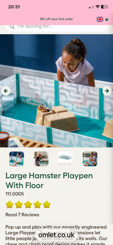 Hamster or gerbil playpen by omlet 