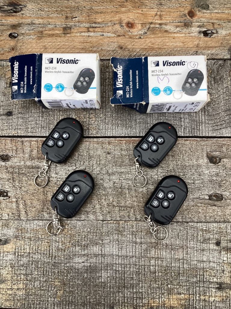 Alarm wireless keyfob transmitters