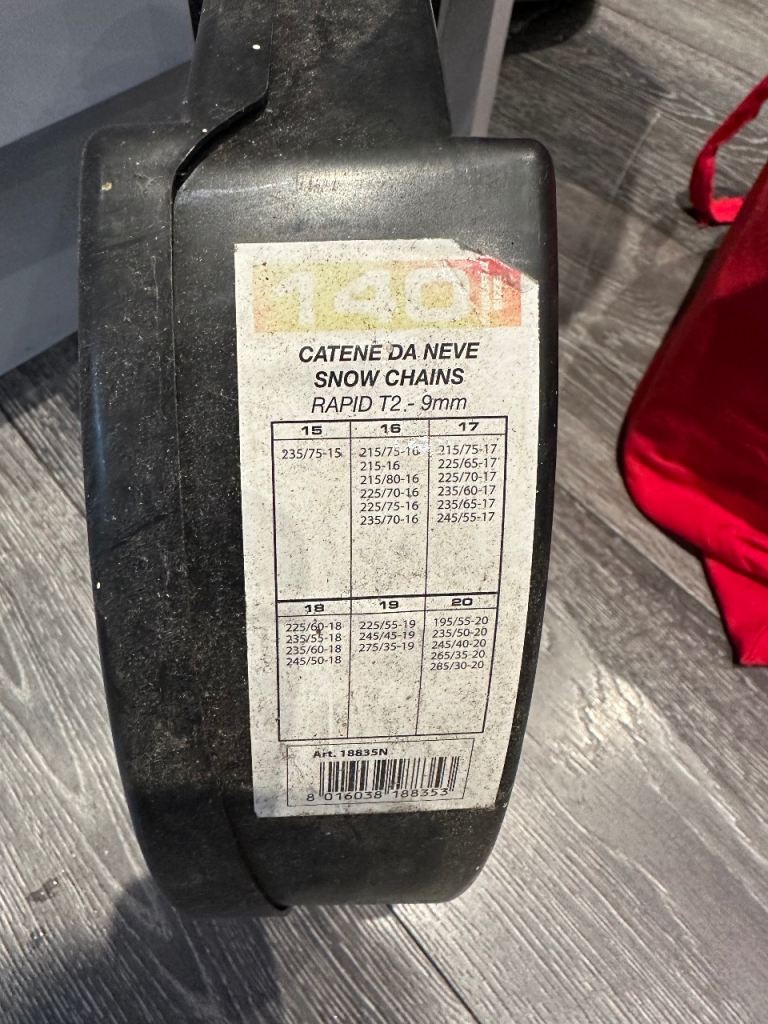 RRP £33.06 Brand new Bottari net type snow chains "Rapid T2" 9mm.