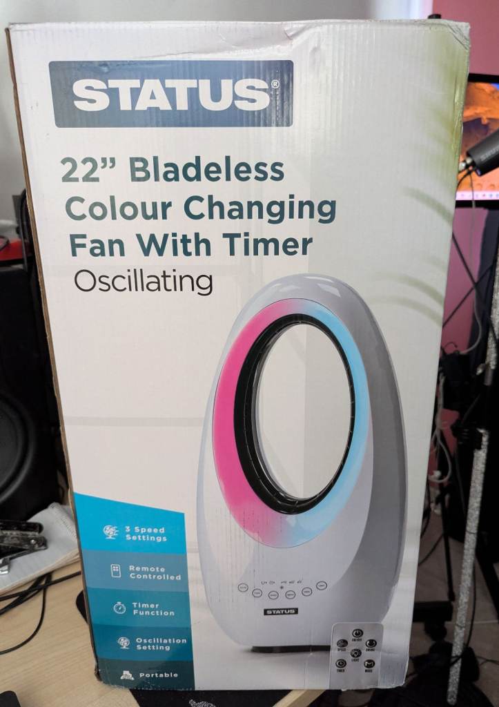 NEW 22" OSCILLATING BLADELESS FAN with TIMER & REMOTE!