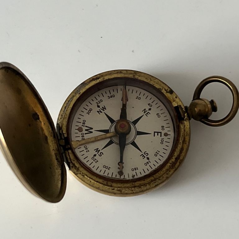 WW1 US Army Corps of Engineers Brass Compass Working Order USCE Marked 44mm Diameter 