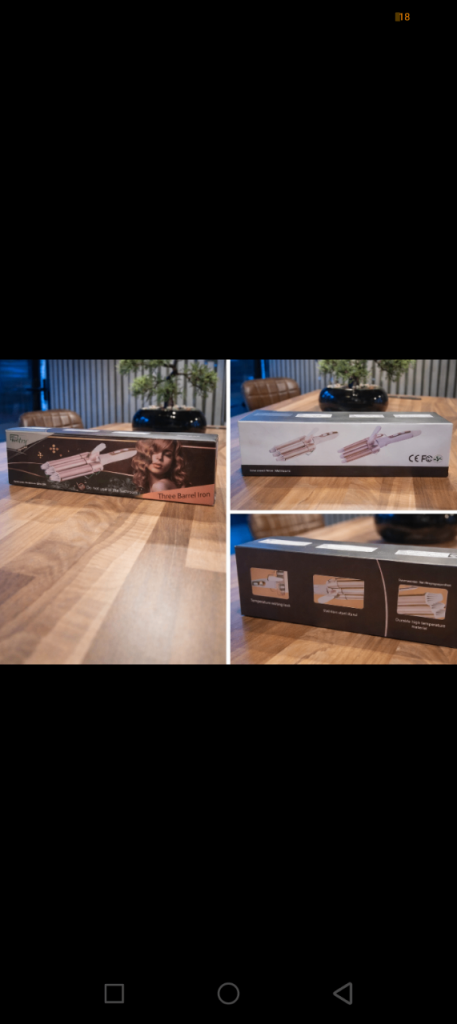 Brand New Triple Barrel Hair Curler – Wave Iron (Boxed)