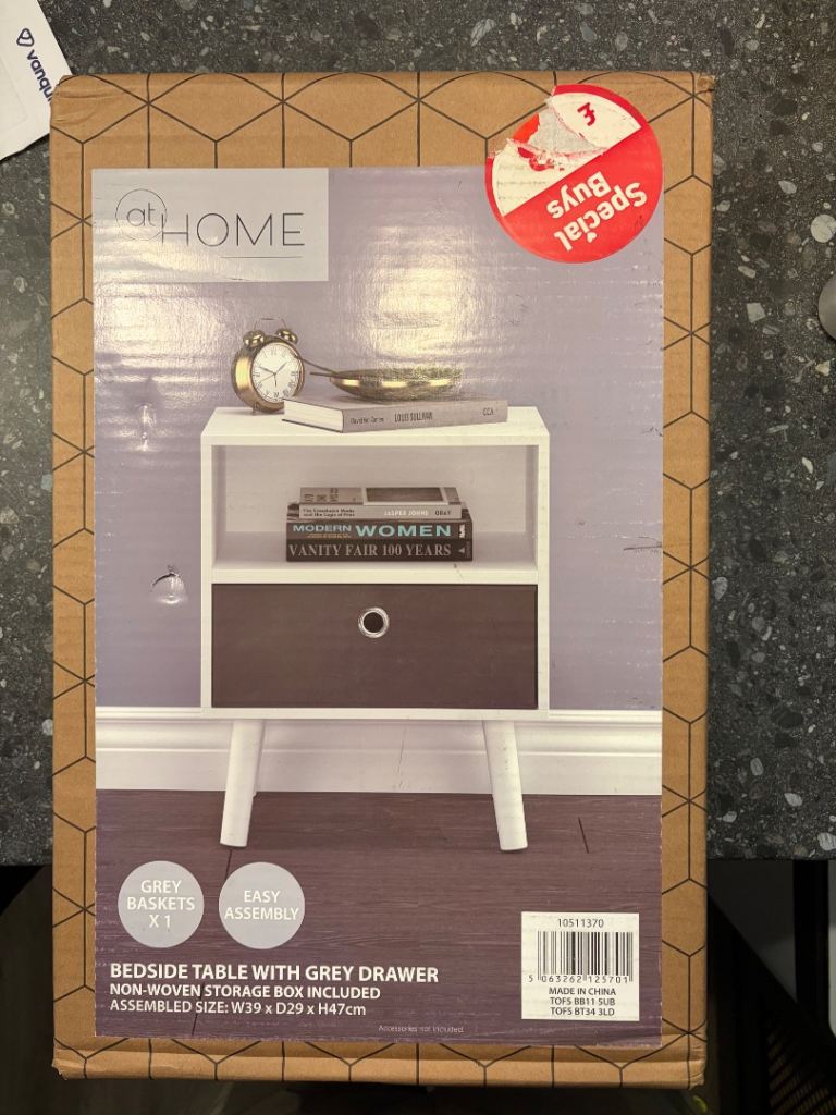 Bedside table brand new 