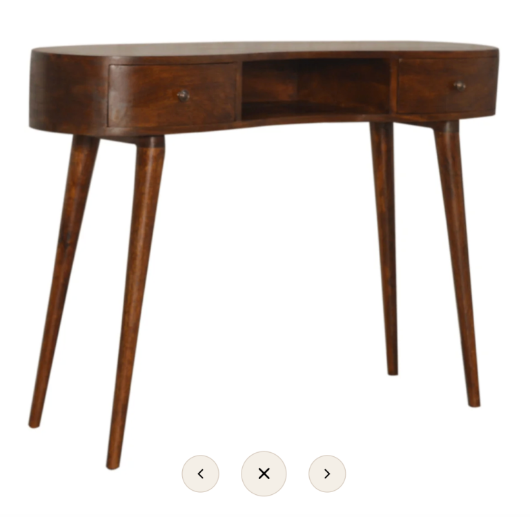 100% solid wood mango writing desk/ console table