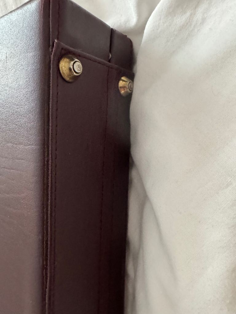 Leather look briefcase