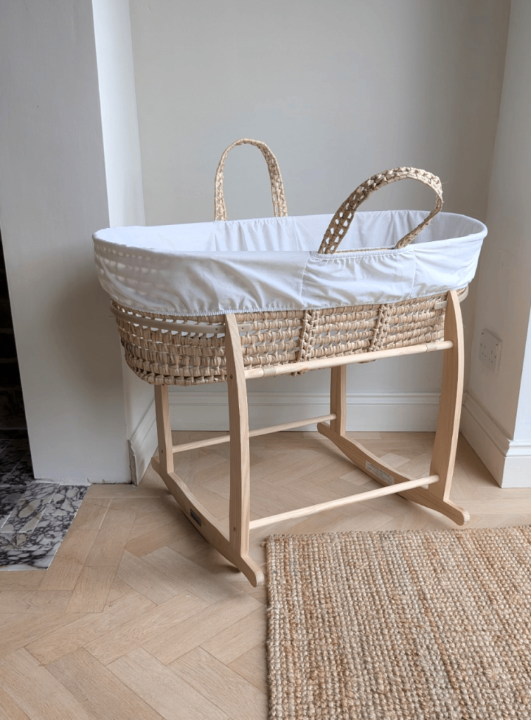 Clair de lune moses basket and rocking stand