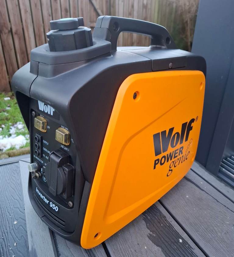 Generator Wolf WPG950 Power Genie Silent Inverter Generator Petrol Sinewave 