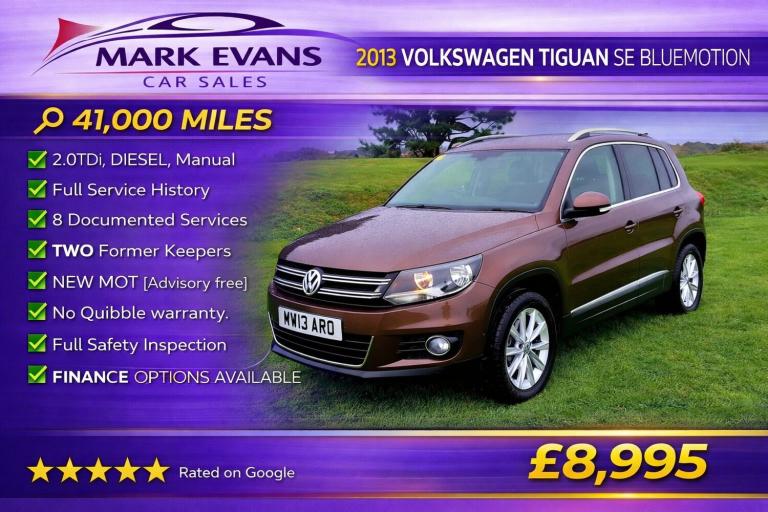 2013 Volkswagen Tiguan 2.0 TDi BlueMotion Tech SE 5dr [2WD] ESTATE Diesel Manual