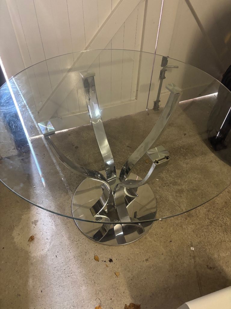 image for Glass table with 4 chairs 