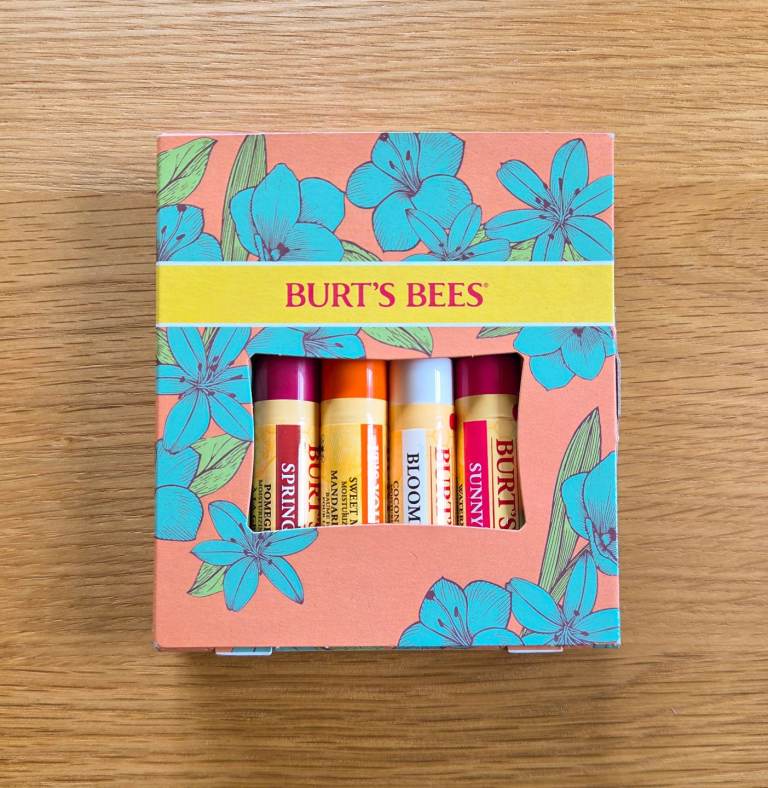 Burts Bees set of 4 lip balms gift set 